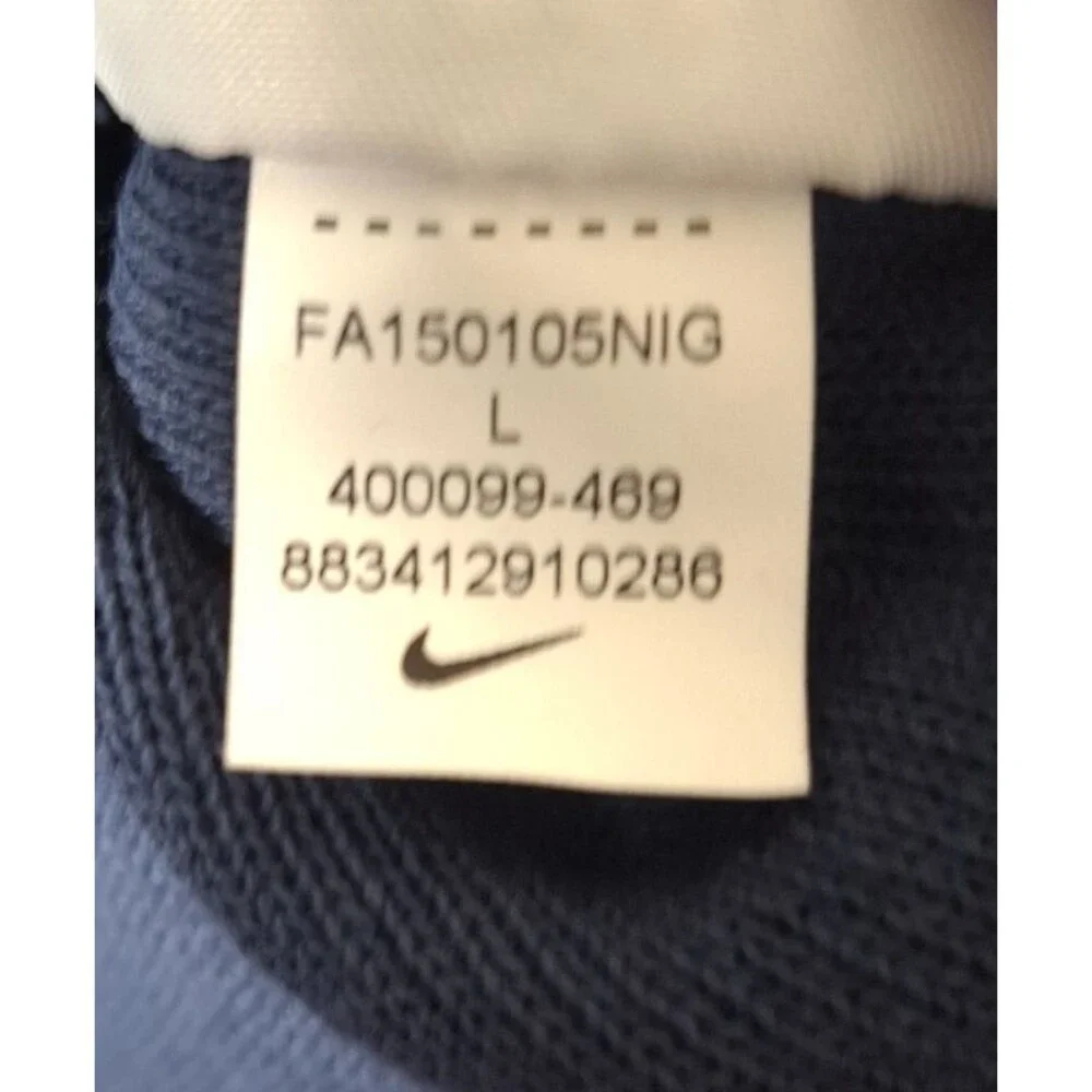 Nike Golf Cover Up Jacket Dri-Fit Mens L Blue Long Sleeve 1/4 Zip Sweater